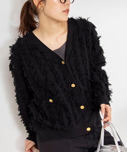 セール 20%OFF】《手洗い可能》カットジャガードVネックカーディガン 