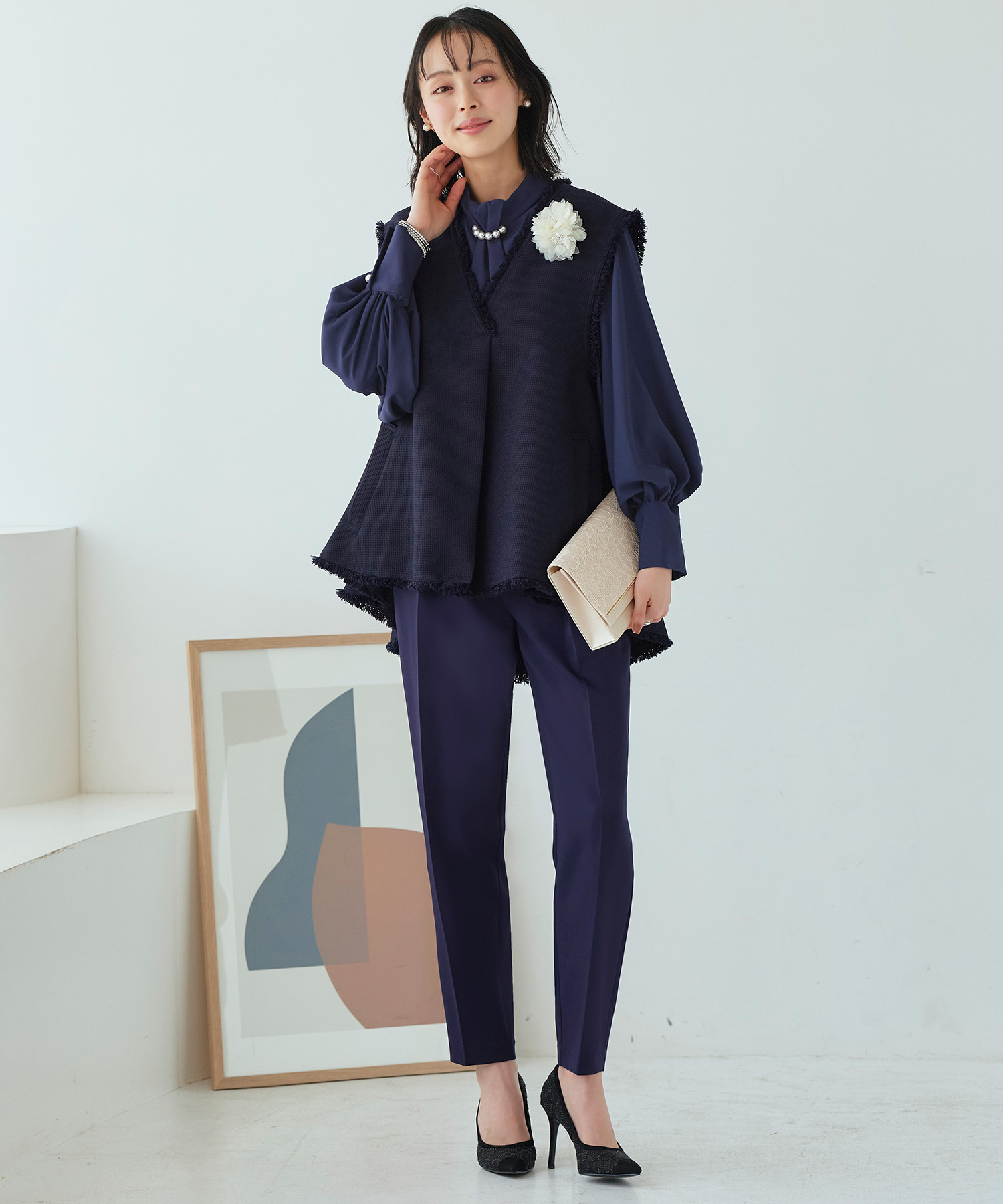 ルイルエブティック RUIRUE BOUTIQUE ダブルフレアペプラム