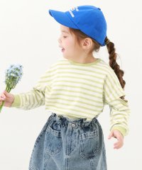 devirock/カットアウト ドロップショルダー ボーダー長袖Tシャツ 子供服 /505858205