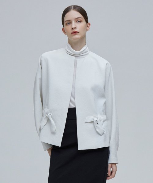 セール 30%OFF】MARIE / ノーカラージャケット(505860289) | ベイジ 