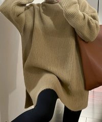 Grandeir/グランディール Grandeir 秋冬新作 全4色 オーバーサイズハイネックニットトップス/505684185