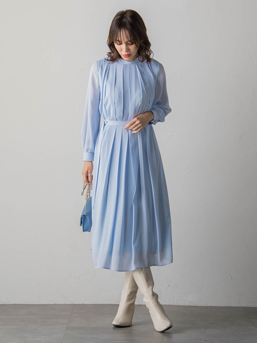 セール 50%OFF】ビアッジョブルー Viaggio Blu シフォンプリーツ セール 50%OFF】ビアッジョブルー Viaggio Blu シフォンプリーツ