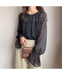 FILLOU/フィルー FILLOU FILLOU キャンディスリーブシアーブラウス/505858670