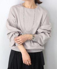 Aletta vita/アレッタ ヴィータ Aletta vita リブ使いタックスリーブニットプルオーバー/505860874