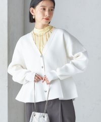 SHIPS WOMEN/* 〈手洗い可能〉ラメ ペプラム バナナ スリーブ カーディガン 24SS ◇/505862228