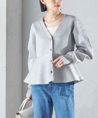 SHIPS WOMEN/* 〈手洗い可能〉ラメ ペプラム バナナ スリーブ カーディガン 24SS ◇/505862228