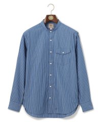 J.PRESS MENS/ポプリンマルチストライプ バンドカラーシャツ/505862259