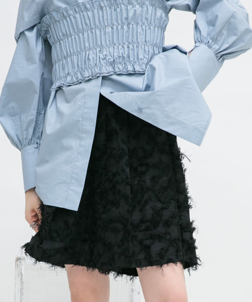 gooさん専用　【EDGY MODE】ソデレースショートジャケット・パンツ　新品 セール】デザインポケットタックショートパンツ(505862352