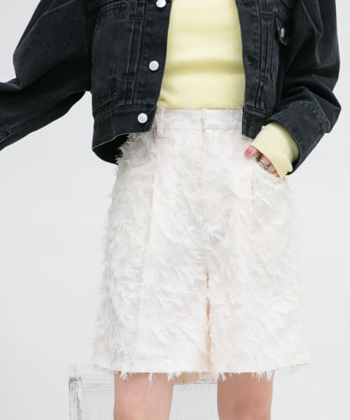 gooさん専用　【EDGY MODE】ソデレースショートジャケット・パンツ　新品 セール】デザインポケットタックショートパンツ(505862352