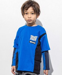 WASK/異素材ポケットTシャツ＋ラインロゴ天竺Tシャツセット(100~160cm)/505863059