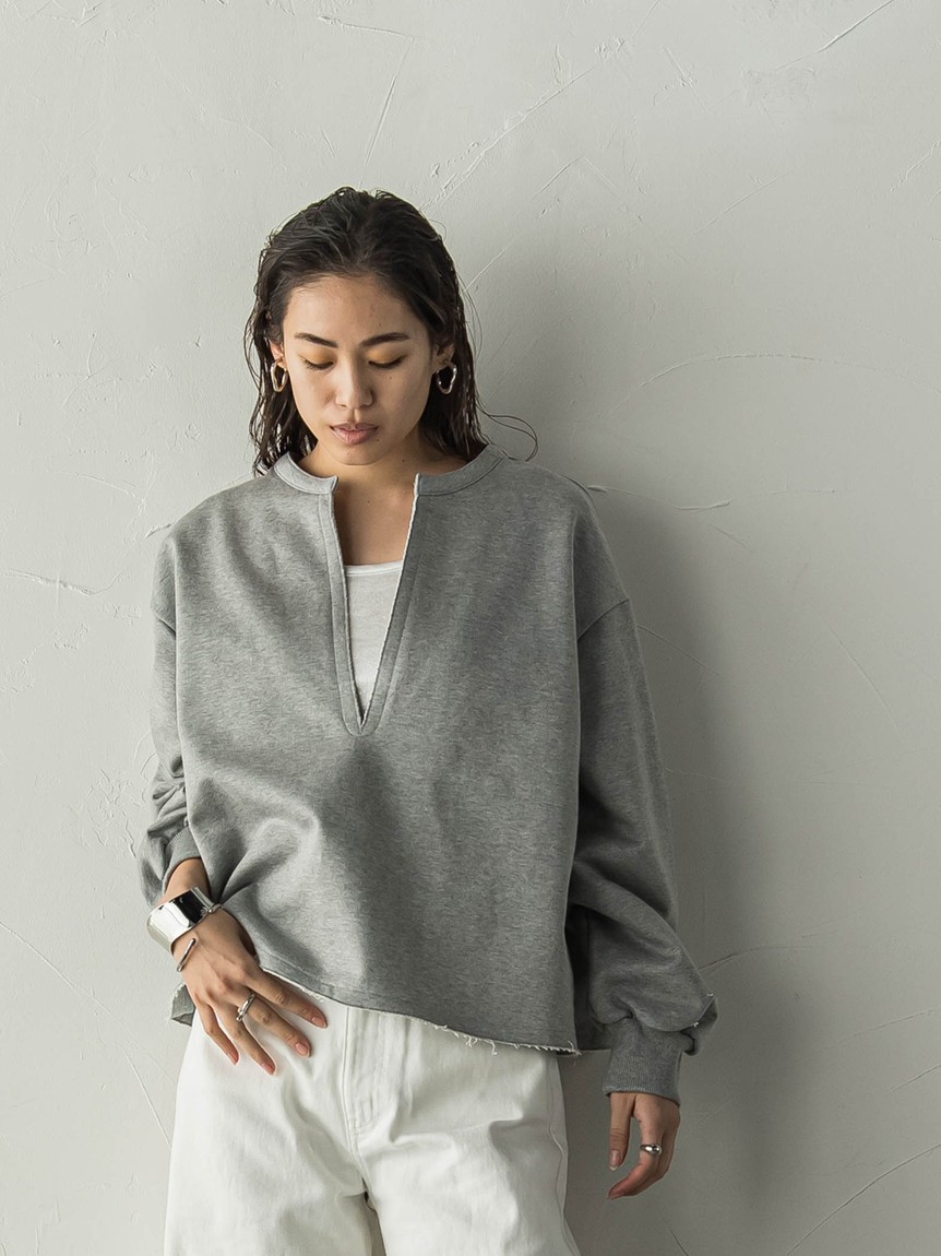 【専用】美品✨今期MAYSON GREY スキッパースウェットプルオーバー セール】メイソングレイ MAYSON GREY スキッパー裏毛スウェット