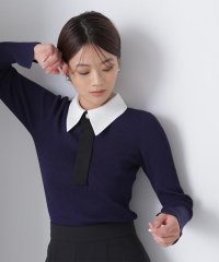 NATURAL BEAUTY BASIC/リボンタイ付きリブニット　24SS/505863125