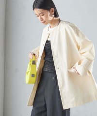 SHIPS WOMEN/〈撥水加工/手洗い可能〉綿 ナイロン ギャバ ノーカラー ミディ コート 24SS ◇/505863443