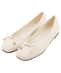 JIMMY CHOO/ジミーチュウ バレエシューズ フラットシューズ エルメフラット ホワイト レディース JIMMY CHOO ELMEFLAT NAP/505863965