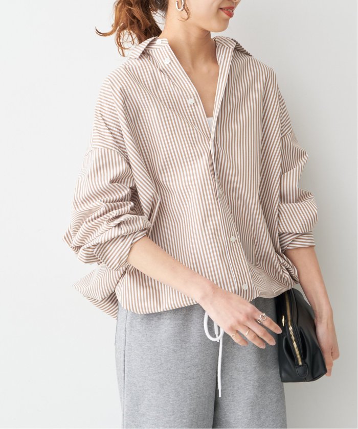 Spick &amp; Span - 美品　スピックアンドスパン　ストライプ　七分袖シャツ　ドルマンスリーブ Spick & Span - 美品 スピックアンドスパン ストライプ 七分袖