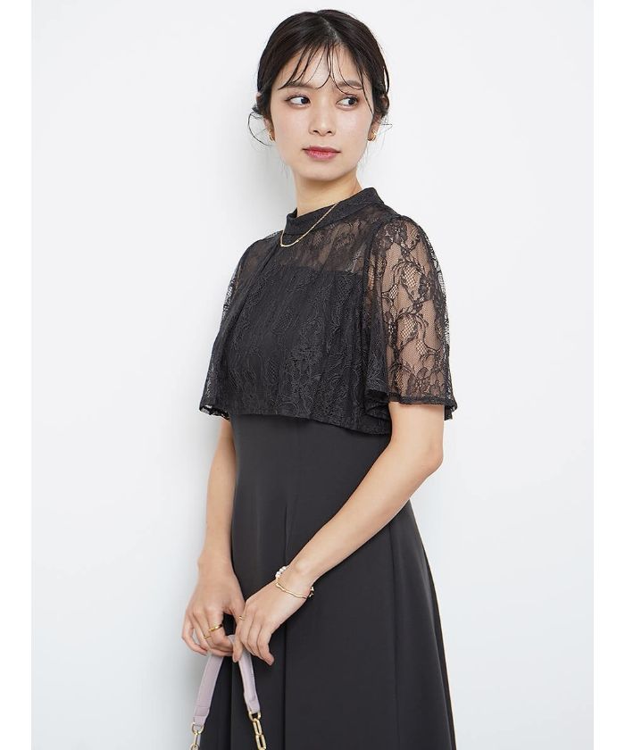 【今期新品未使用】ヤマダヤ　ケープライクレースワンピース　Rire Fete ケープライクレースワンピース - Rire Fete - petirobe