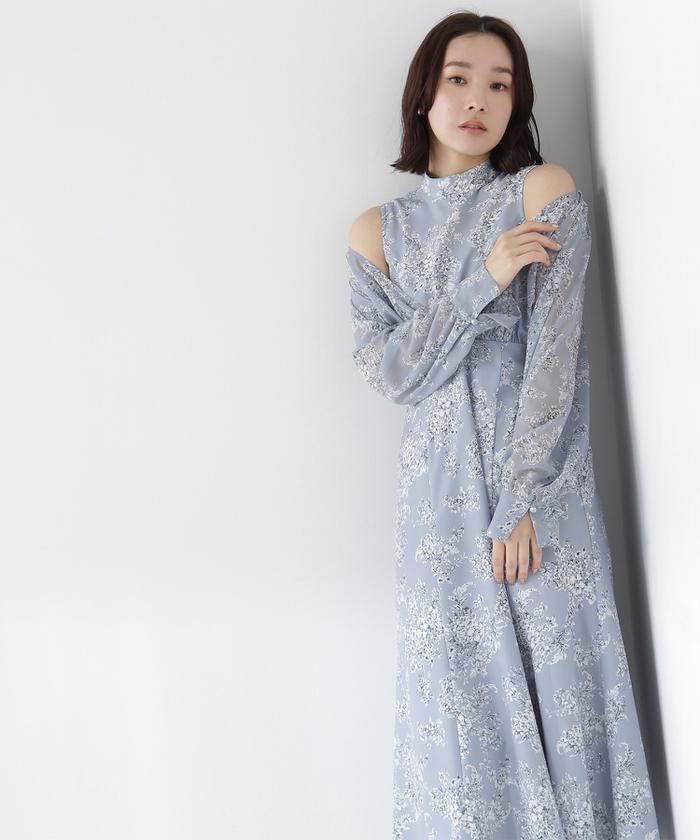 セール 50%OFF】シアープリントカシュクールワンピース