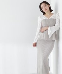 NATURAL BEAUTY BASIC/ドッキングペプラムニット＆スカート　24SS/505863114