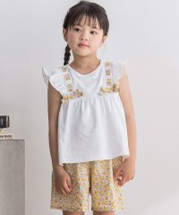 BeBe Petits Pois Vert/花柄リボンTシャツ+パンツセット(95~150cm)/505869627