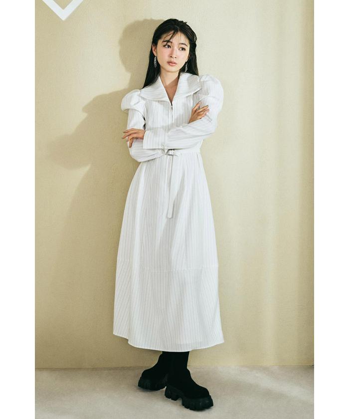 セール60%OFF】オーバーカラーZIPフレアOP(505869707
