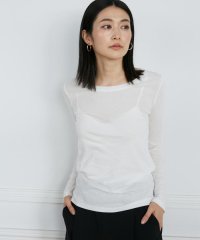 INED/コットンクルーネックシアーロングTシャツ/505869934