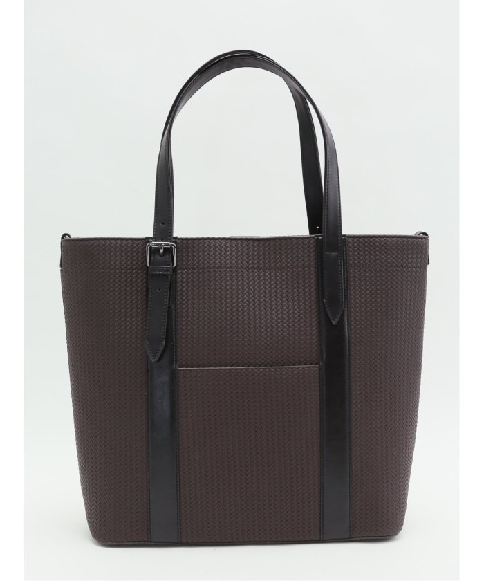 ☆ERMENEGILDO ZEGNA☆フェイクレザートートバッグ☆黒 ブラック