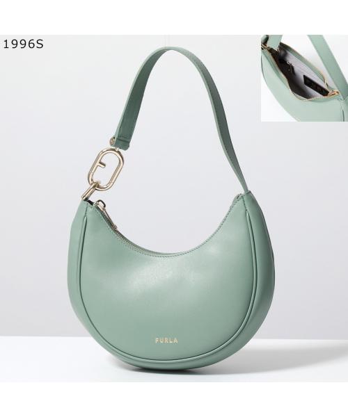 美品】 FURLA ハンドバッグ パンチング レザー フラワー サリーS