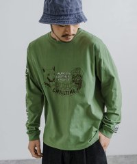 Rocky Monroe/プリントT ロンT Tシャツ メンズ レディース 長袖 カットソー ロゴ クルーネック カジュアル ストリート アメカジ アウトドア オーバーサイズ ビッグシル/505870683