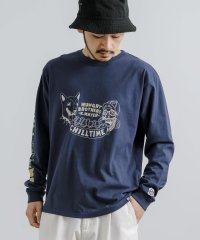 Rocky Monroe/プリントT ロンT Tシャツ メンズ レディース 長袖 カットソー ロゴ クルーネック カジュアル ストリート アメカジ アウトドア オーバーサイズ ビッグシル/505870683