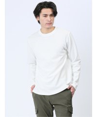 TAKA-Q/ふくれジャガード チェック柄 クルーネック長袖Ｔシャツ メンズ Tシャツ カットソー カジュアル インナー ビジネス ギフト プレゼント/505870846