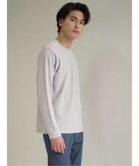 TAKA-Q/ふくれジャガード チェック柄 クルーネック長袖Ｔシャツ メンズ Tシャツ カットソー カジュアル インナー ビジネス ギフト プレゼント/505870846