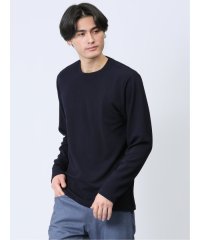 TAKA-Q/ふくれジャガード チェック柄 クルーネック長袖Ｔシャツ メンズ Tシャツ カットソー カジュアル インナー ビジネス ギフト プレゼント/505870846