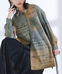 osharewalker/オシャレウォーカー osharewalker 『グラデーションプリントロングシャツ』/505871432