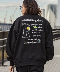 Mark Gonzales/MARK GONZALES ARTWORK COLLECTION(マーク ゴンザレス)バックプリントクルーネックプルオーバー/2type/5colors/505871785