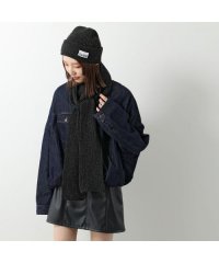 GANNI/GANNI マフラー Light Structured Rib Knit Thin Scarf/505871951