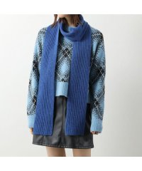 GANNI/GANNI マフラー Light Structured Rib Knit Thin Scarf/505871951