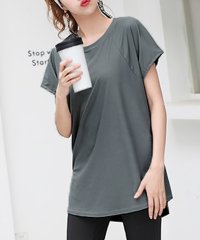 TeddyShop/テディショップ Teddyshop レディース 半袖サイドスリットきれいめヨガトップス/505426121