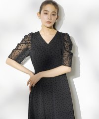 form forma/【chaco】《formforma別注》ドットフロッキーワンピース（Vネック）/結婚式/お呼ばれ/パーティー/クルーズ/発表会/505857928