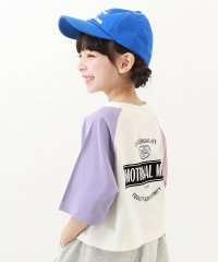 devirock/クロップド丈 7分袖ラグランTシャツ 子供服 キッズ 女の子 トップス 長袖Tシャツ ロンT /505870849