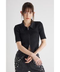 rienda/ZIPシャツKnit TOP/505872531