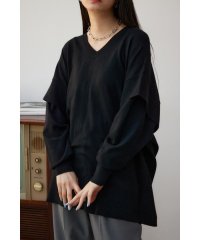 AZUL by moussy/ショルダーデザインルーズニットトップス/505872537