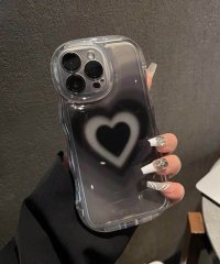 shopnikoniko/ショップニコニコ ShopNikoNiko グラデーションハート ウェーブ スマホケース ma 【即納】 うねうね なみなみ ウェーブフレーム 波型 シリコン /505873000
