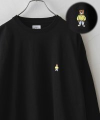 coen/ワンポイントベア刺繍ロングスリーブTシャツ/505873017