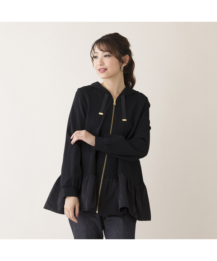 セール 50%OFF】ティアード切替フード付きパーカー(505873045 セール 50%OFF】ティアード切替フード付きパーカー(505873045