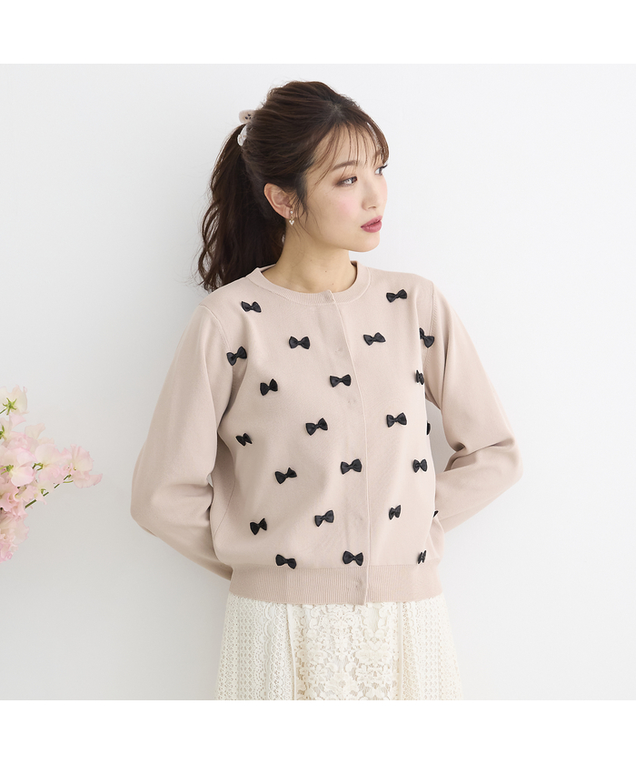 セール 50%OFF】リボンドットカーディガン(505873047) | ローズ