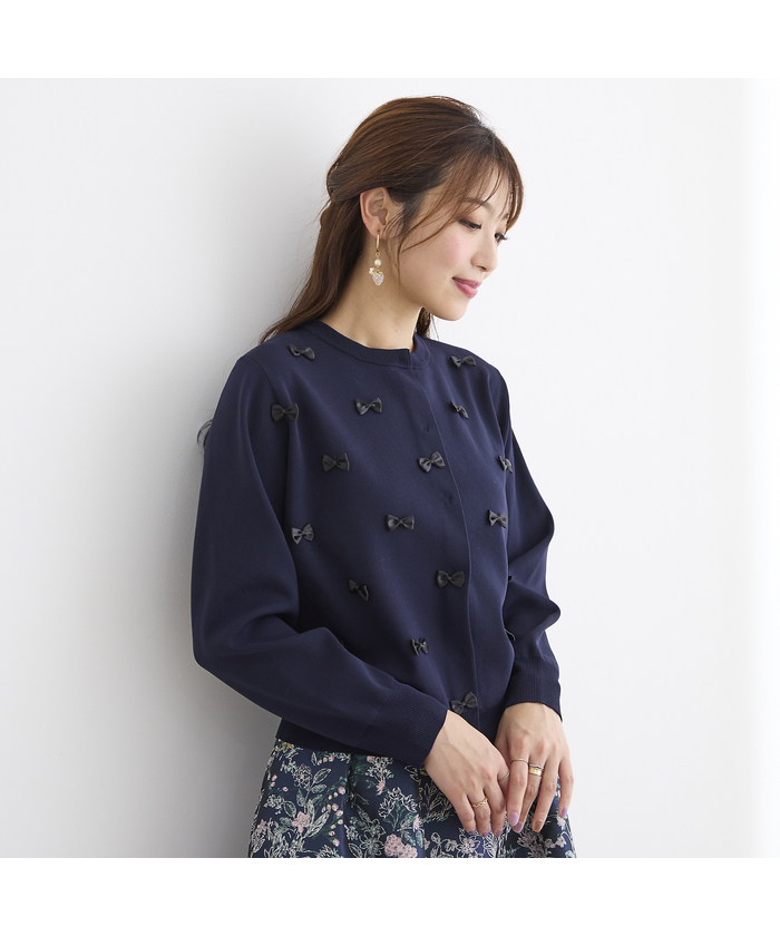 セール 50%OFF】リボンドットカーディガン(505873047) | ローズ