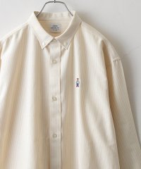 coen/ワンポイントベア刺繍OXBDストライプシャツ/505873402