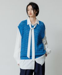 ADAM ET ROPE'/【WEB限定】透かし編み ケーブル ニットベスト / ロングシーズン着用可能 / ユニセックス/505874638