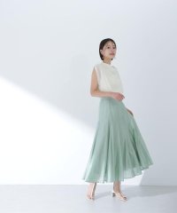 NATURAL BEAUTY BASIC/シャイニーシアーボイルスカート　24SS/505802900