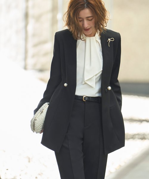 STRENESSE ブラック パンツスーツ礼服や卒業入学式に（STRENESSE 